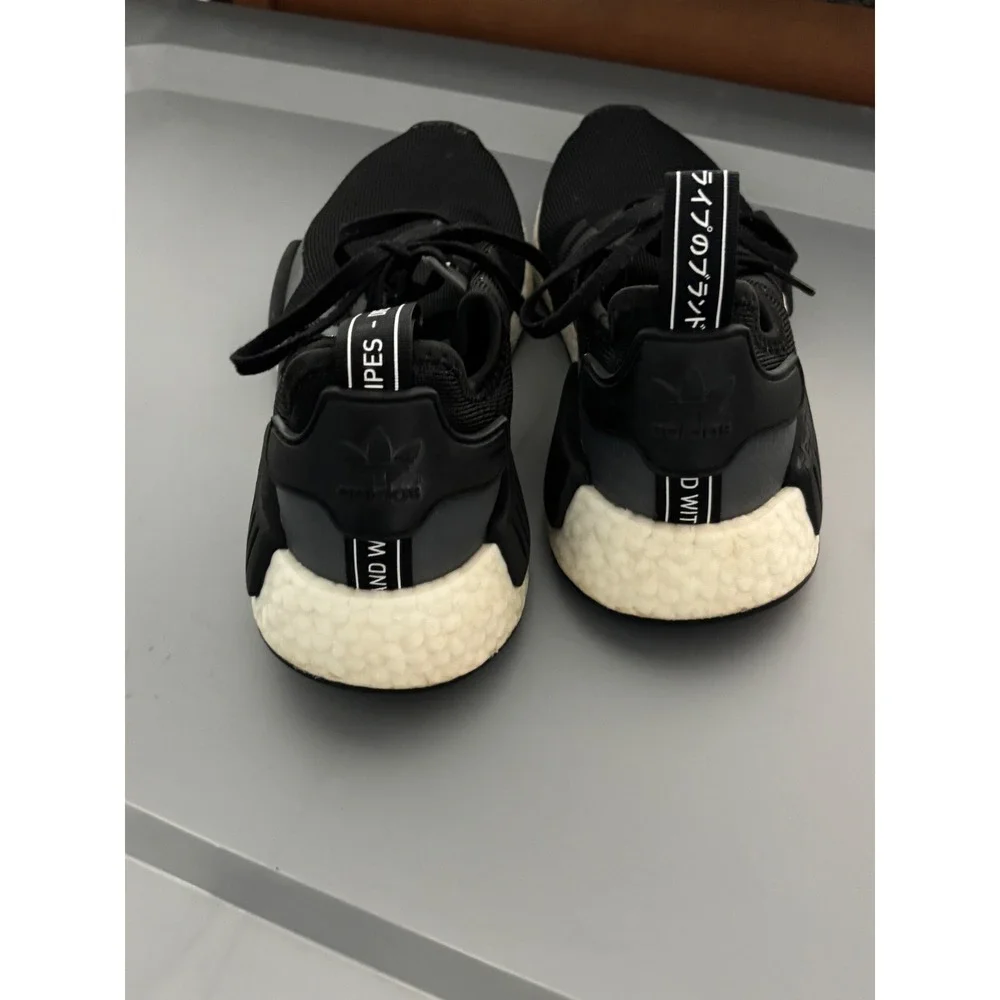 Adidas NMD_R1 Kids Shoes Black White Athletic Sneakers Running G27914 6.5y